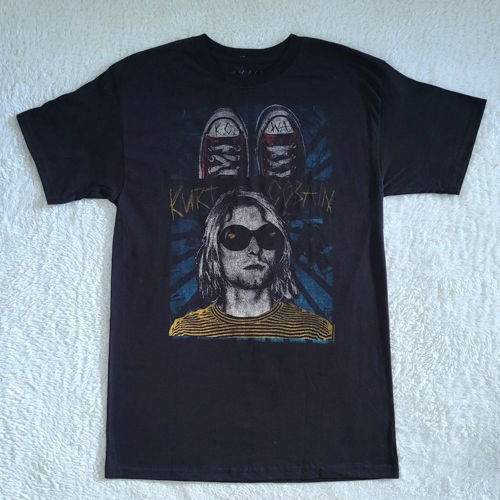 Live Nation🇺🇲 Kurt Cobain Red❤️ Chuck Taylors👟 Graphic Tee👕
